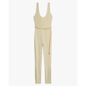WeWoreWhat Scoop Rib Khaki Jumpsuit